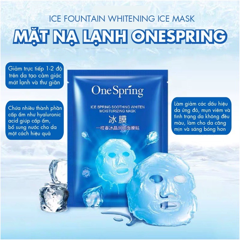 Mặt nạ lạnh Ice Spring Soothing Whiten Moisturizing Mask cấp ẩm làm dịu da