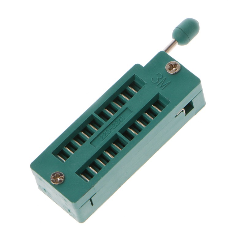 neva* 16 20 24 28 40 P Pin 2.54MM Green DIP Test Universal ZIF IC Socket Welding Type