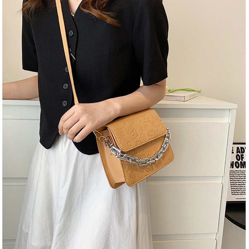 Túi Đeo Chéo Vai Bằng acrylic Kiểu Vuông Nhỏ Màu Trơn NB00300