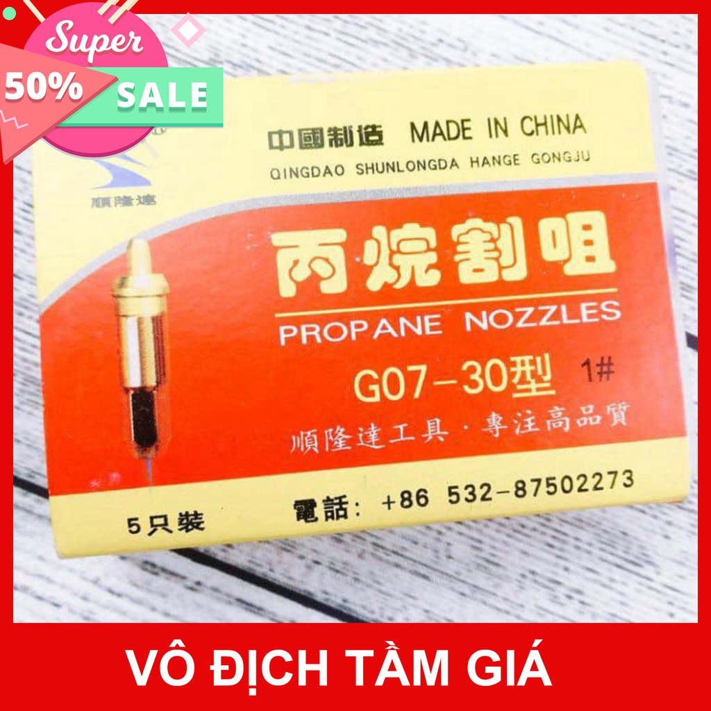 [ GIÁ SẬP SÀN ] Bép cắt Oxy gas nhỏ số 1, 2, 3( hộp 5 cái )