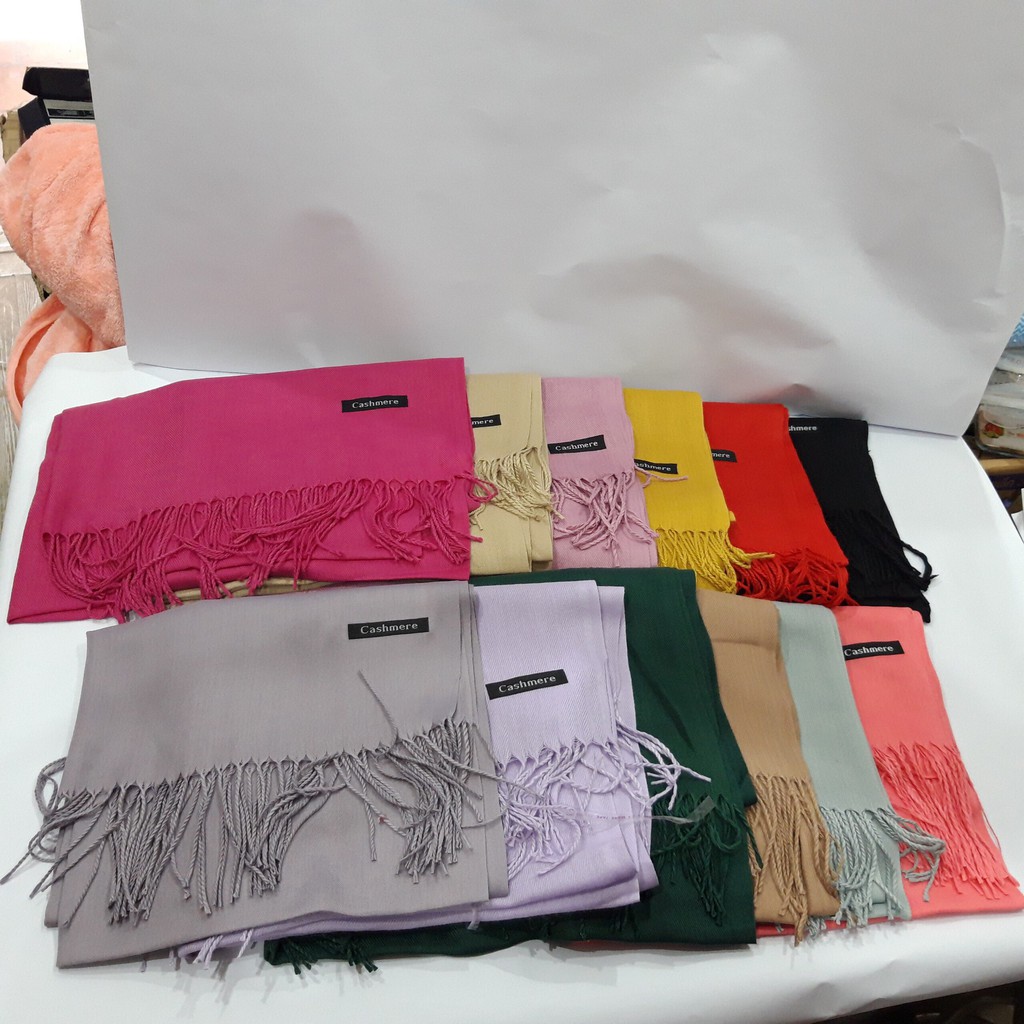 Khăn quàng cổ nữ Len, Khăn Cashmere dệt kim Thời trang LOẠI 1( 200-70 CM)