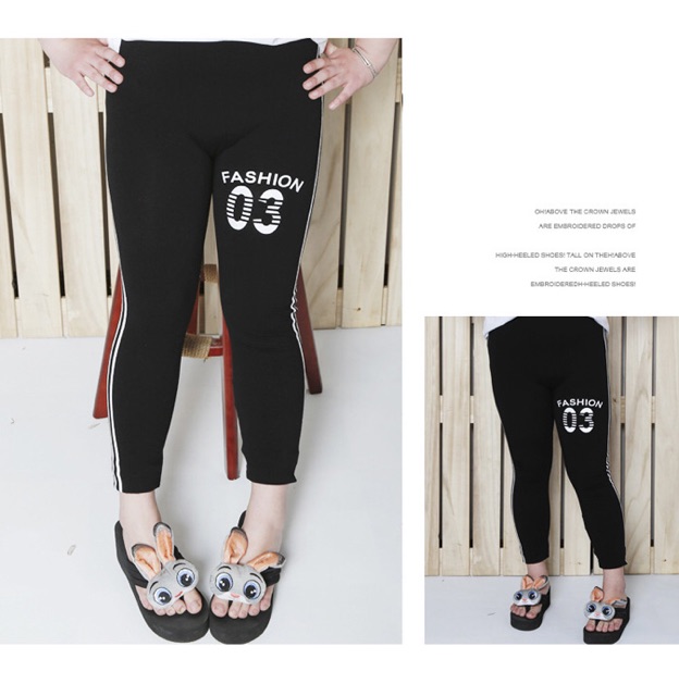 Quần legging dài dệt kim màu đen chất đẹp big size 55-75kg