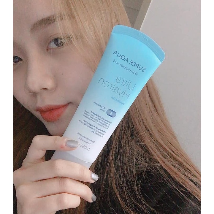 Tẩy da chết Missha Super Aqua Ultra Hyalron Peeling Gel - Chất gel tẩy da chết mặt nhẹ nhàng, dưỡng ẩm da