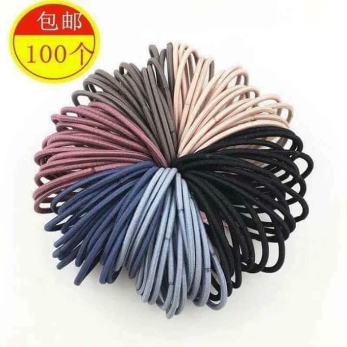 SET 100 dây buộc tóc đủ màu