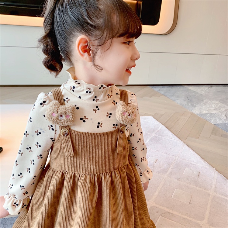 Váy Cho Bé Gái Thiết Kế Vải Nhung Tăm Cực Yêu Cho Bé Dự Tiệc Diện Tết Size Từ 12-27 Kg