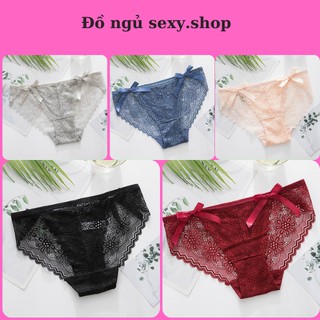 Quần lót ren , quần lót nữ LUSKA ren phối nơ QR06 ( INBOX SHOP ĐỂ CHỌN MÀU )