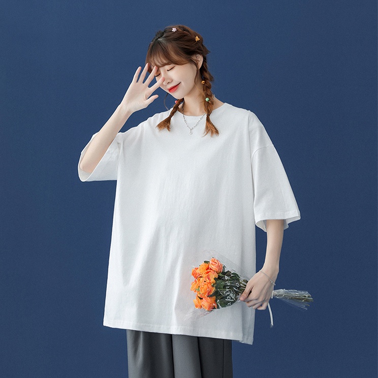 Áo thun trơn unisex tay lỡ form rộng, nhiều màu, nam nữ, Anam Store