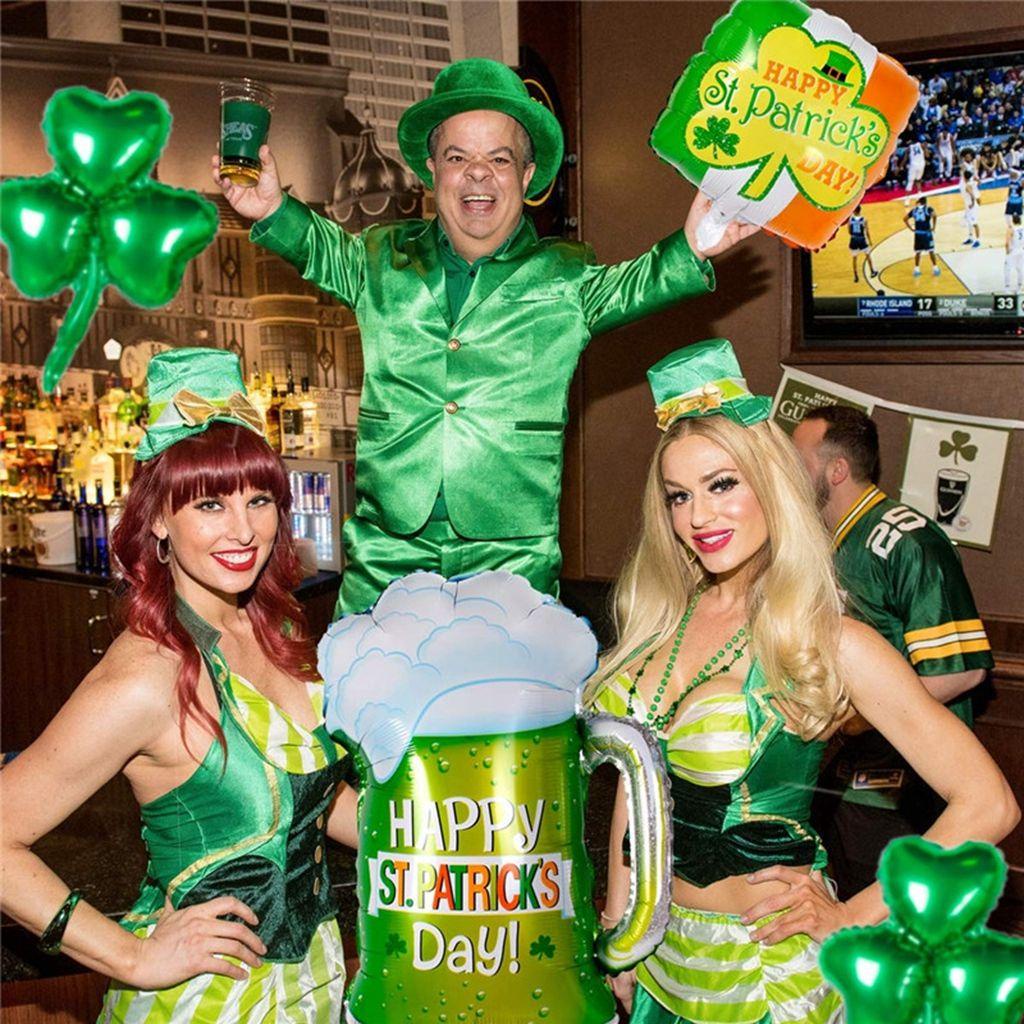 Bong Bóng Lá Nhôm Hình Cốc Bia / Shamrock Xanh Lá Sáng Tạo Trang Trí Ngày Quốc Khánh MOCHO Ireland