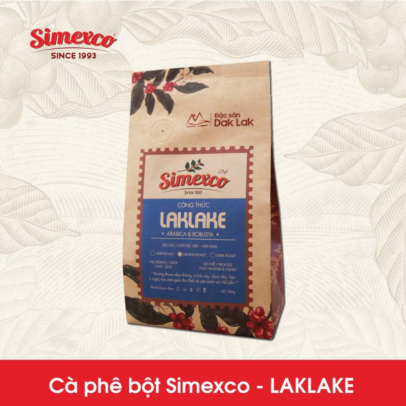 Cà phê bột Simexco cao cấp - Cà phê rang xay theo công thức Laklake 300gr