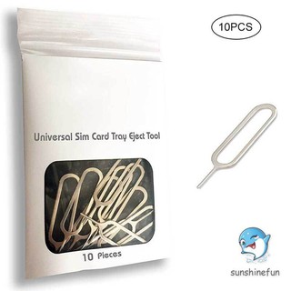 10pcs Slim Sim Card Tray Pin Eject Removal Tool Needle Opener Ejector for Most Smartphone
