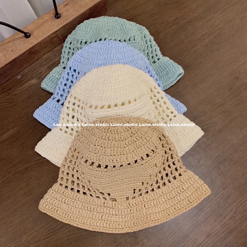 CROCHET BUCKET HAT- MŨ CÓI LƯỚI HANDMADE