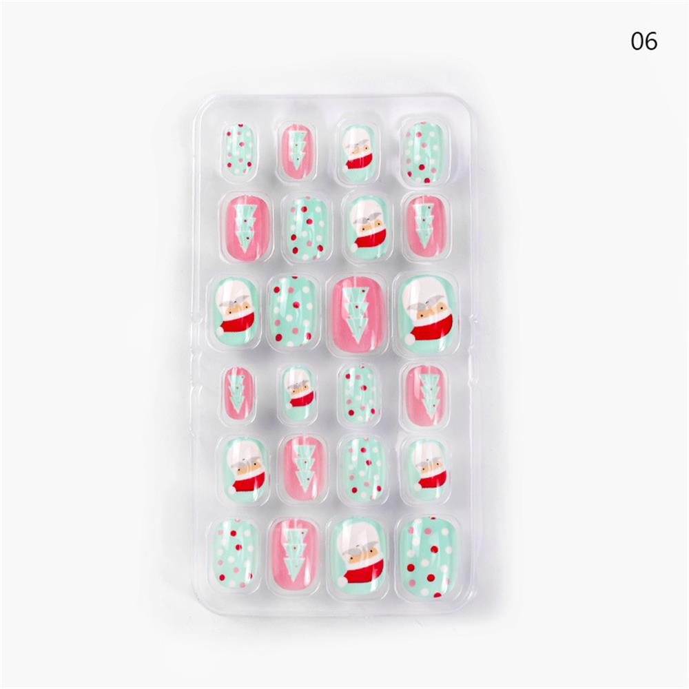 (Hàng Mới Về) Bộ 24 Móng Tay Giả Bằng Acrylic Có Thể Tái Sử Dụng