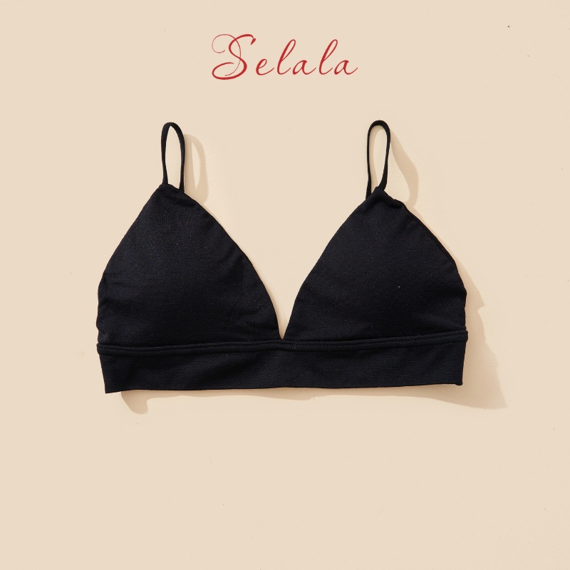 Áo Bra Selala Cotton Dây Mảnh Khoét Ngực Có Mút Sẵn BS06