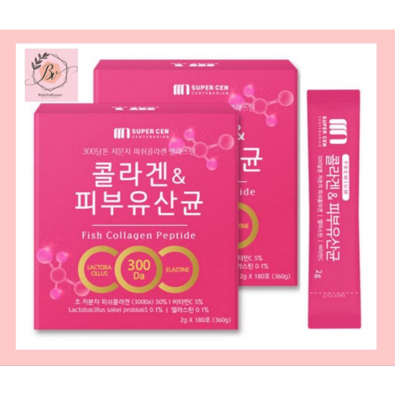 BỘT UỐNG FISH COLLAGEN PEPTIDE ELASTIN SIÊU VI NANO SUPER CEN 180 GÓI
