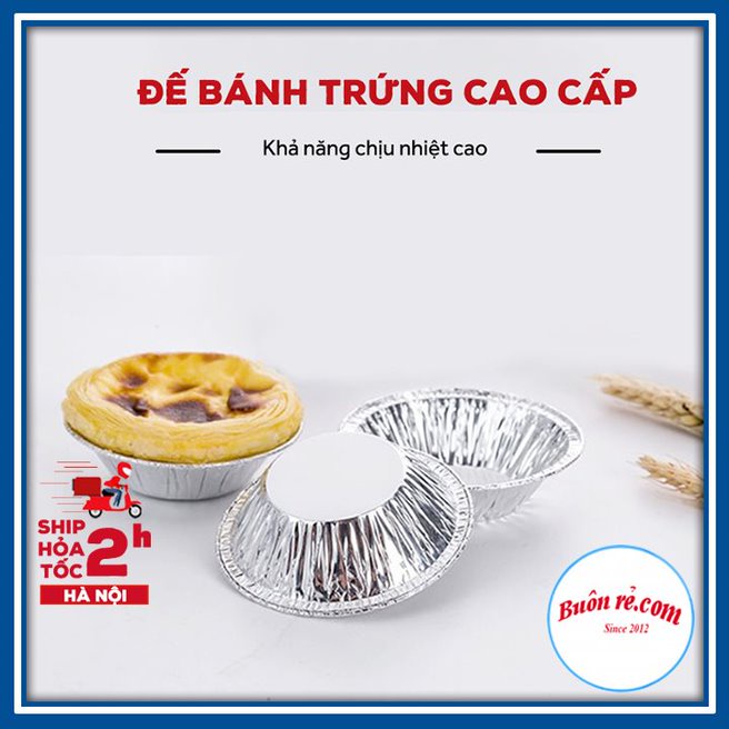 Set 100 Đế giấy bạc lót bánh Tart trứng dùng 1 lần - Bát đựng gia vị dùng 1 lần 01459