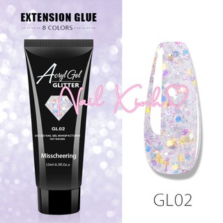 Gel gôm màu nhũ đắp móng ( poly gel)