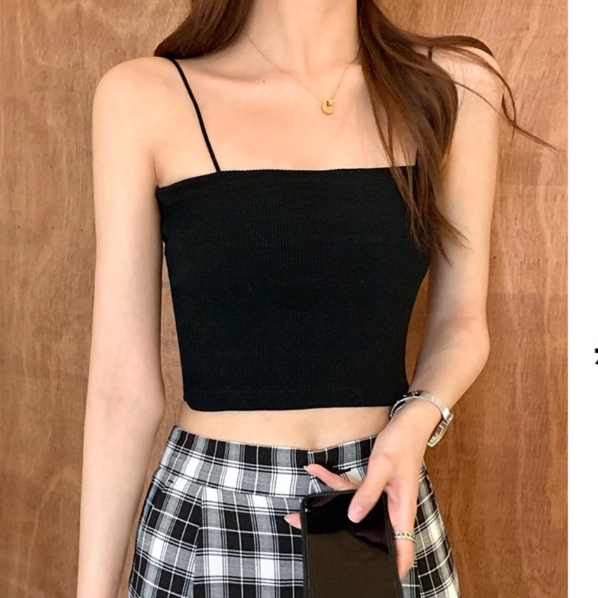 Áo croptop 2 dây mảnh co giãn mặc trong tiện lợi ADHM007 | BigBuy360 - bigbuy360.vn