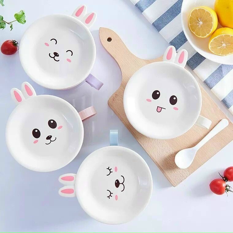 Bát ăn mì, bát úp mì tôm inox 2 lớp cách nhiệt hình thú dễ thương có nắp đậy