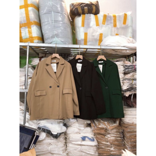 Blazer dáng dài Hàn Quốc - Oversize