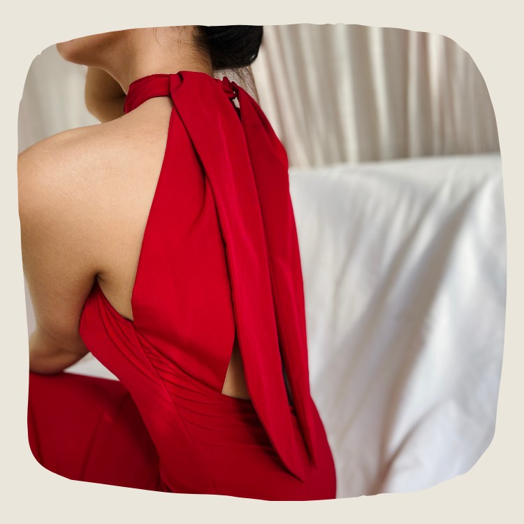Đầm Đi Tiệc Lụa Body, Hở Lưng Sexy Và Gợi Cảm