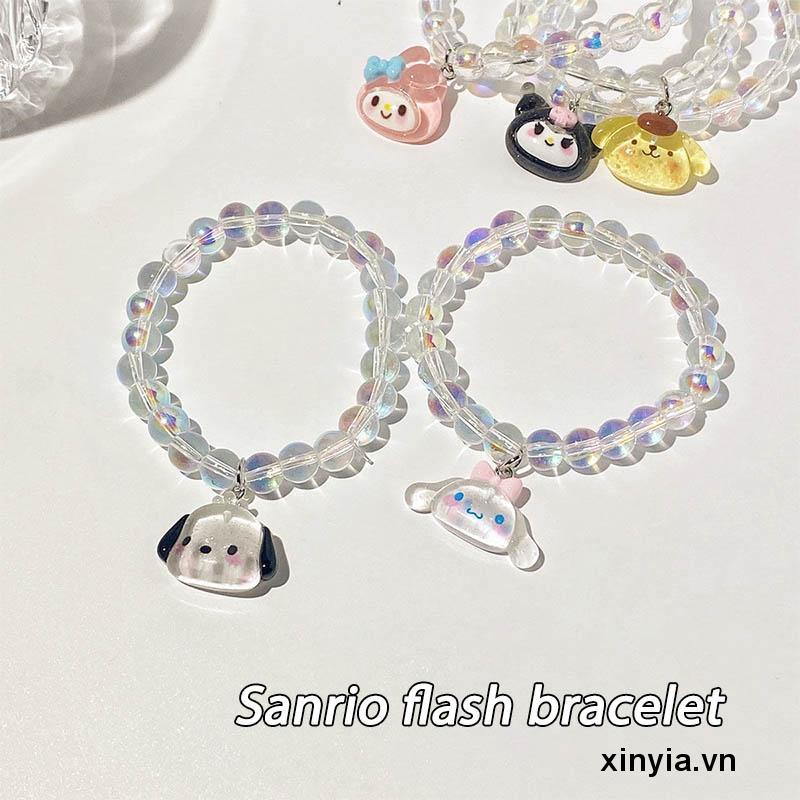 Dây Cột Tóc Đính Hạt Hình Chú Chó Cinnamoroll Hoạt Hình Ngọt Ngào Cho Bé Gái