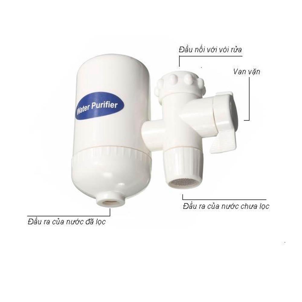 Đầu lọc nước tại vòi Water Purifier, Thiết bị lọc nước khử mùi, khử màu, khử tạp chất công nghệ đức - FREESHIP TOÀN QUỐC