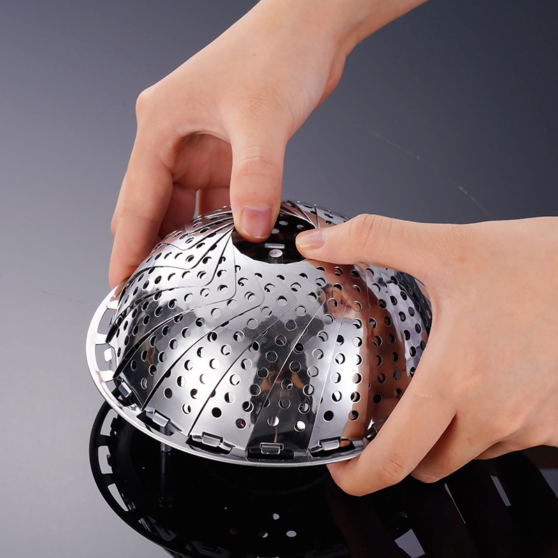 Vỉ Hấp Bằng Thép Không Gỉ 430 Có Thể Gấp Gọn Tiện Dụng