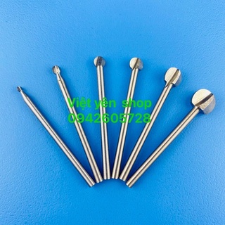 Bộ mũi chạm khắc gỗ hình quả đào cán 3mm