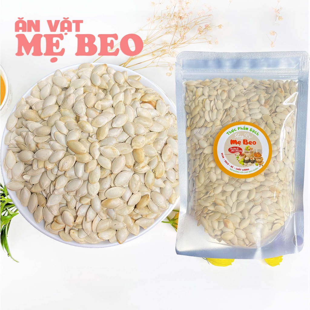 500Gr Hạt bí Trắng còn vỏ rang tay ăn tết cực ngon