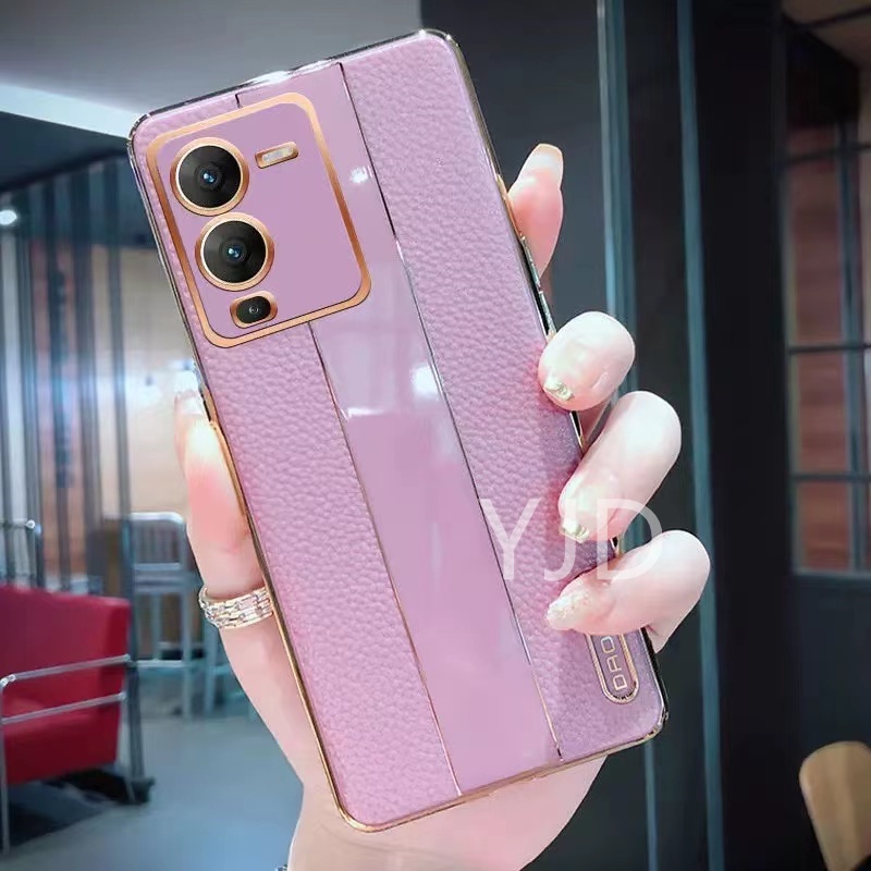 Ốp Điện Thoại Chống Sốc Mạ Điện Đơn Giản Cho Vivo V25 Pro