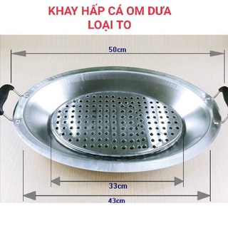 Khay nấu, hấp cá om dưa inox