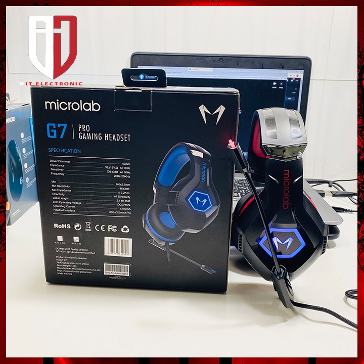 Tai nghe chụp tai máy vi tính laptop chuyên game cao cấp Microlab G7 headphones có dây