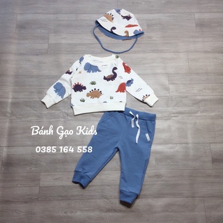 Set 3 chi tiết chất nỉ hoạ tiết khủng long