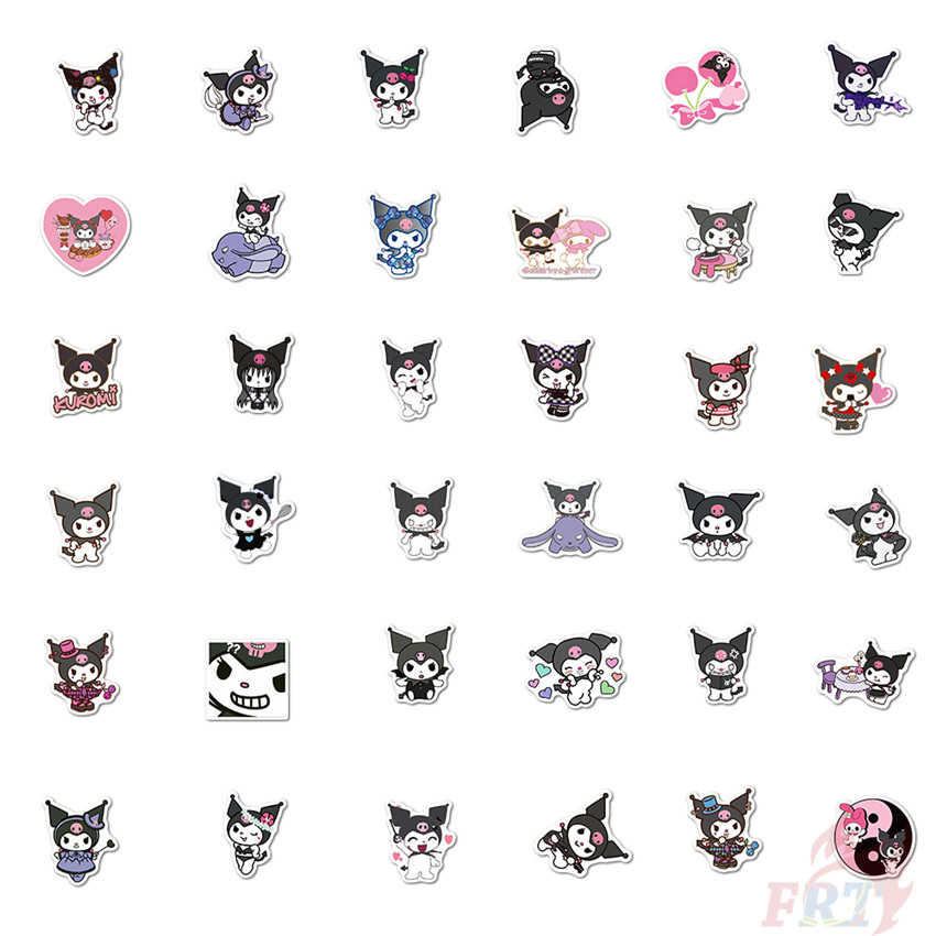 ❉ Kuromi - Series 02 Sanrio Cartoon Character Stickers ❉ 50Pcs/Set DIY Fashion Mixed Doodle Decals Stickers