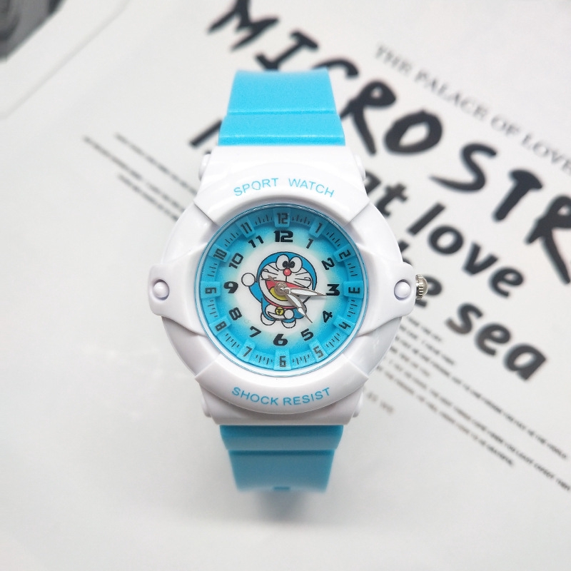 Đồng hồ dây silicon hình Hello Kitty Doraemon chất lượng cao thời trang cho bé trai/bé gái
