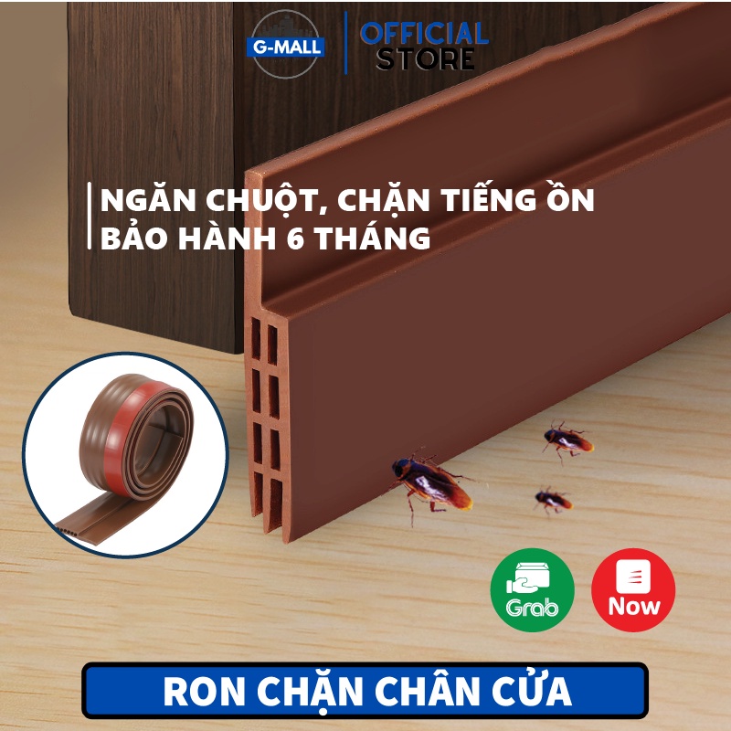 Cuộn 1 Mét Thanh Ron Dán Chân Cửa Dày 5MM Cực Dính, Miếng Chặn Khe Cửa Chống Côn Trùng, Khói Bụi, Tiếng Ồn, Hơi Máy Lạnh