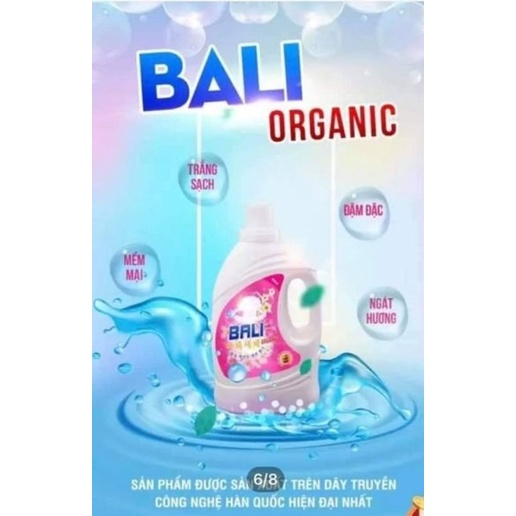 Nước Giặt Organic BALI, Nước Giặt Sinh Học THAI Tiêu Diệt 99% Vi Khuẩn Can 3,6L