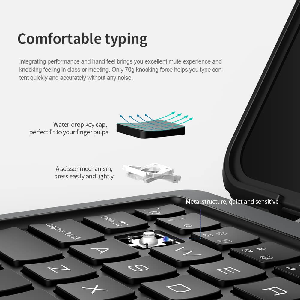 Bao da bàn phím kèm Touchpad Nillkin Bumper Combo Keyboard Case IPad Gen 10 /Gen 9 / Pro 11 , 12.9 inch / Air 4 / 5 M2