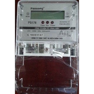 Công tơ điện 1 pha 2 dây kiểu điện tử PANSONG PS178 5(40)A