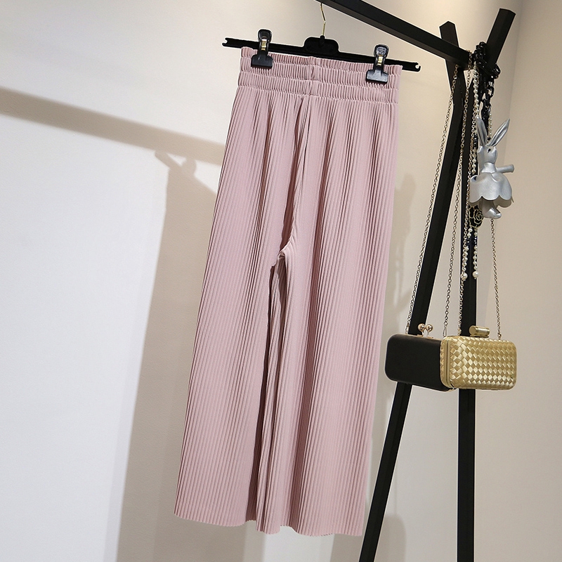 Quần Dài Ống Rộng Dáng Suông Xếp Ly Thiết Kế Dễ Thương Cho Nữ | BigBuy360 - bigbuy360.vn