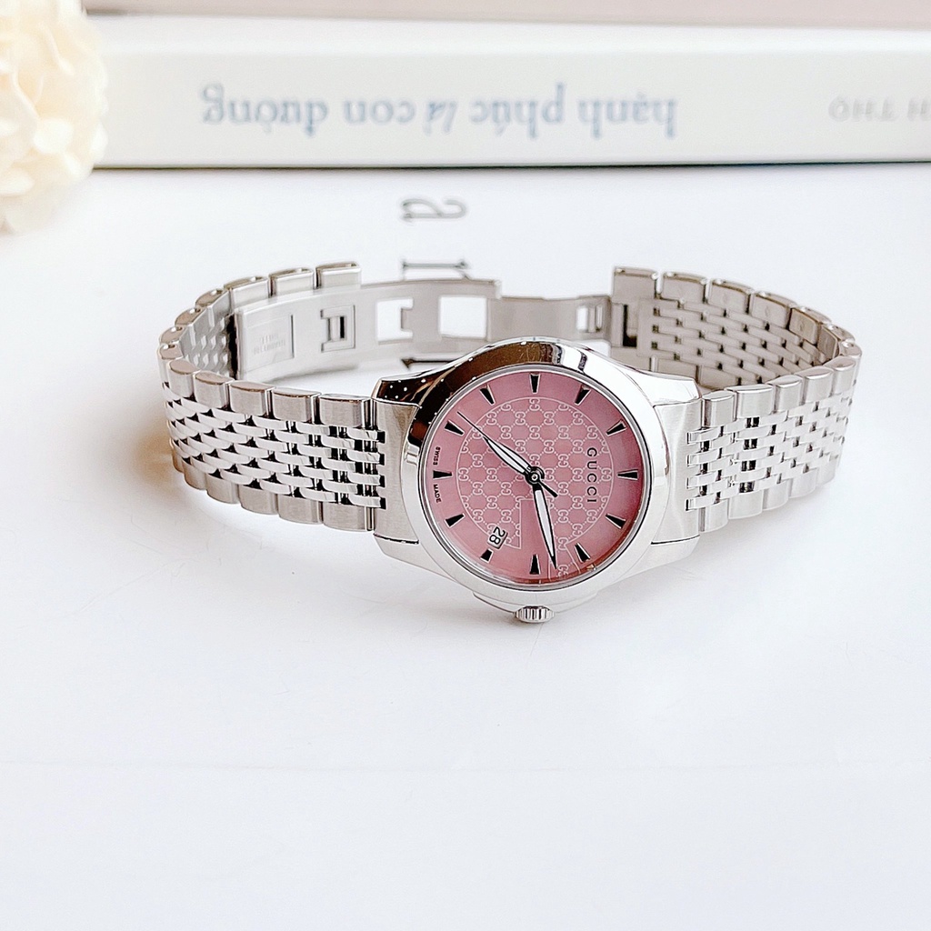 Đồng hồ nữ chính hãng Gucci G-Timeless - Máy Quartz pin Thụy Sĩ - Kính Sapphire