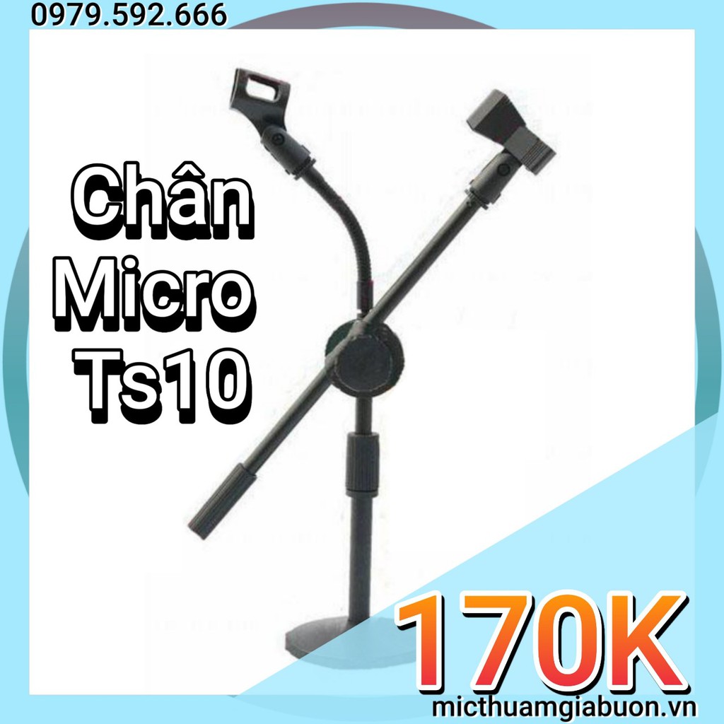 [HÌNH THẬT] Chân Đế Micro Chuyên Nghiệp TS10 chân sắt chắc chắn hàng chất lượng