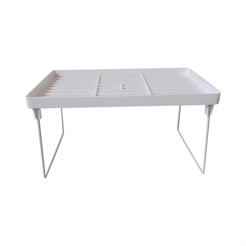 Kệ 2 tầng trang trí , kệ decor bàn học bằng nhựa màu trắng xếp đồ dùng cá nhân tháo rời tiện lợi uđ