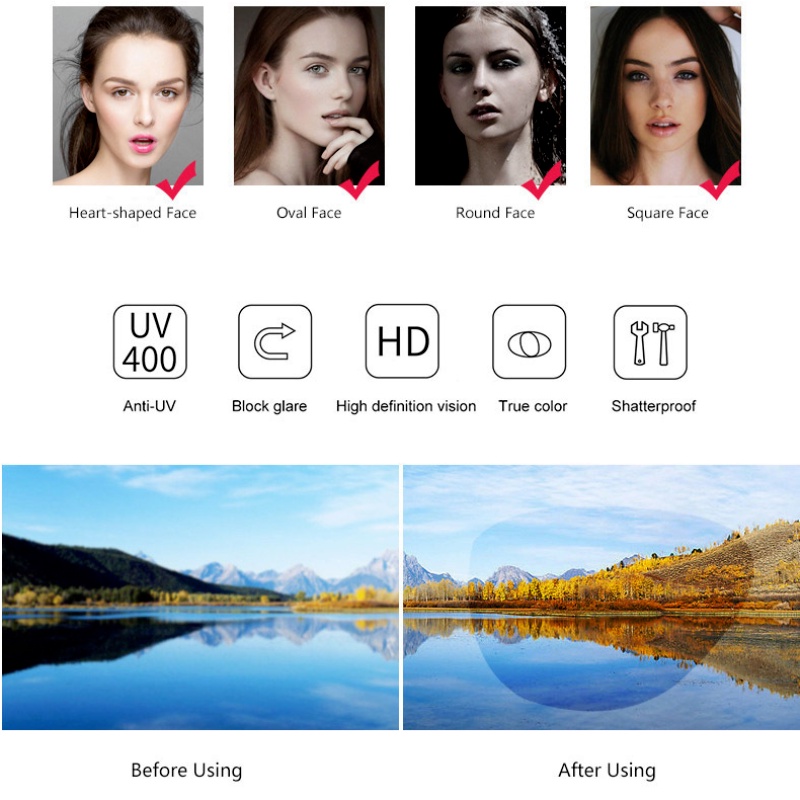 Kính râm gọng vuông phong cách hàn quốc thời trang cho nam / nữ