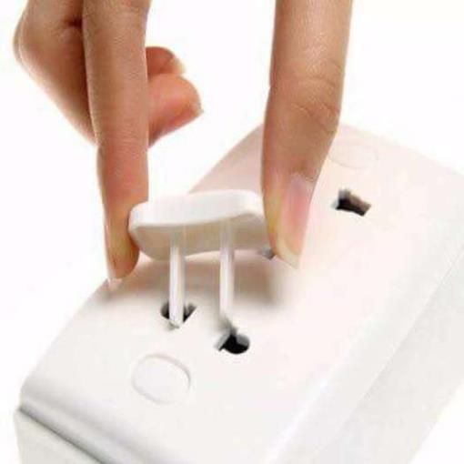 Nút bịt ổ điện chống giật 2 chân, chống cháy an toàn cho trẻ em