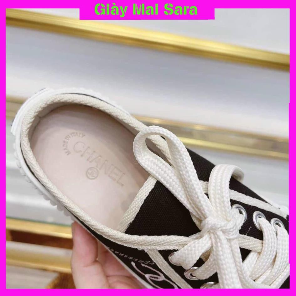 Giày thể thao Sneaker, giày sục CHANEL đen trắng SIÊU HOT SIÊU CUTE full size 35-&gt;39.