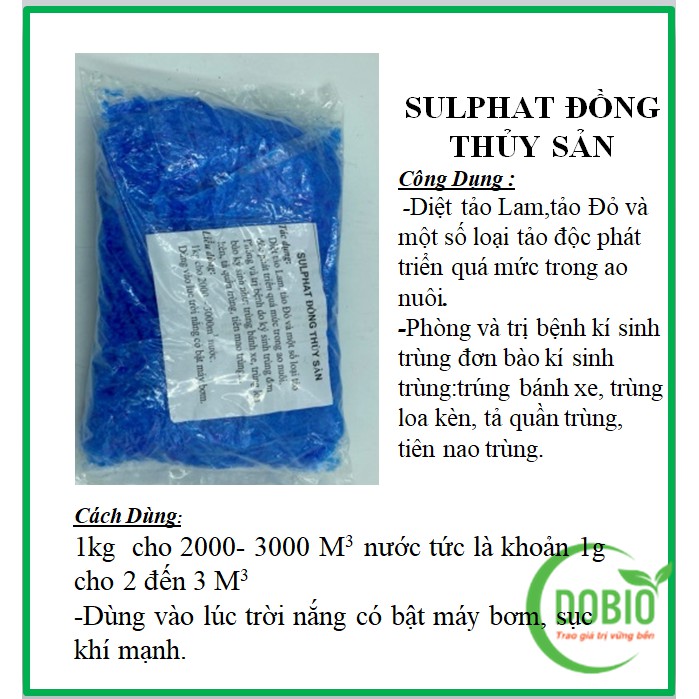 Đồng Sulphate CuSO4 Dopa gói 1kg