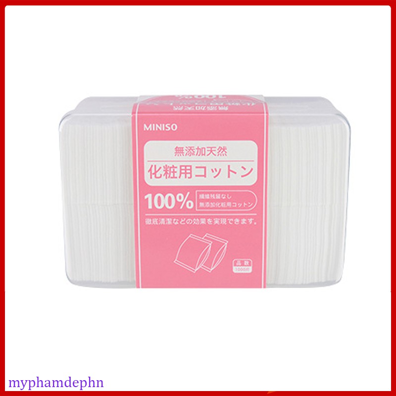 Bông tẩy trang Miniso 1000 miếng
