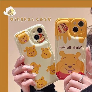 Ốp Điện Thoại Họa Tiết Gấu Và Bình Mật Ong Cho Iphone 13Pro max Apple 12 11 xr xs x