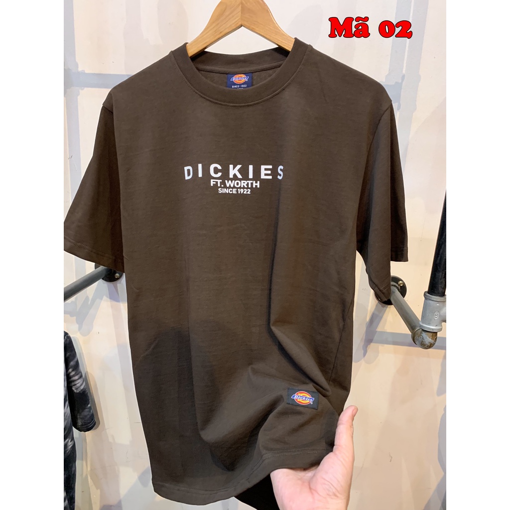Áo thun Dickies chính hãng - Nâu tối Vintage - Cotton 100% - Form Unisex
